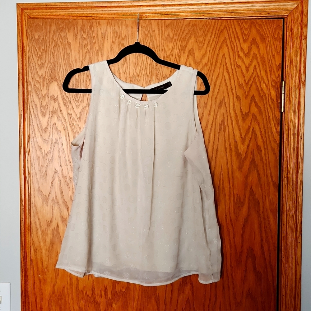 The Limited cream dressy tank top,  size xl